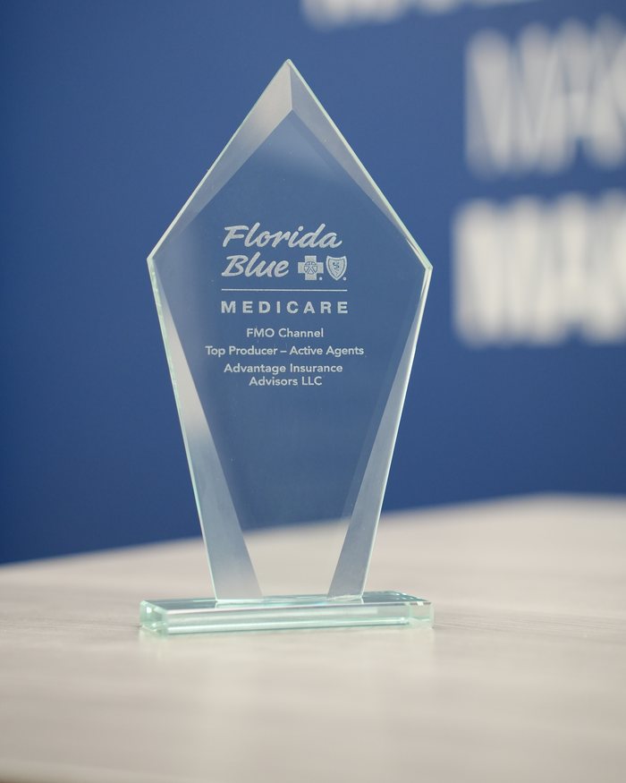 Florida Blue Medicare FMO Channel Top Producer award for active agents