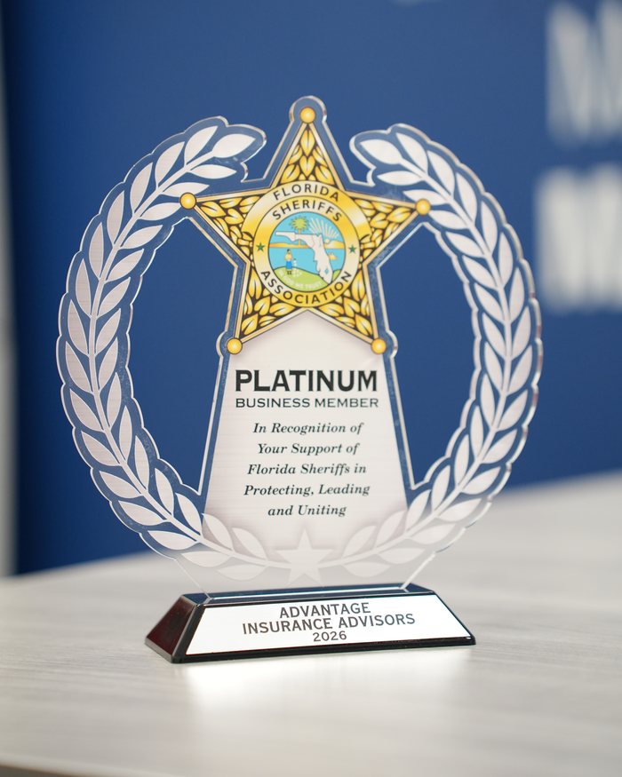 Florida Sheriffs Association Platinum Business Member award