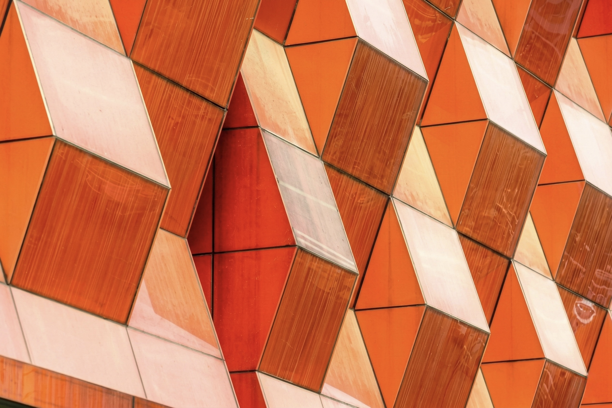 Architectural orange panel background